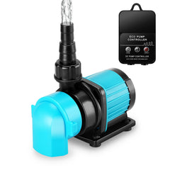 JEREPET 320GPH mini DC pump front view, compact and quiet for nano tanks.