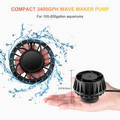 JEREPET wavemaker operates quietly under 25 dB for calm environments