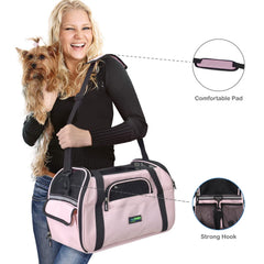 JESPET kennel top-access zip for quick pet checks on the go.