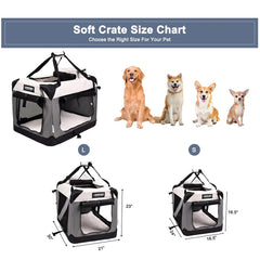 JESPET Soft Dog Crate three entrances emphasizes easy access and ventilation.
