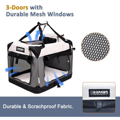 JESPET Soft Dog Crate ventilated mesh highlights airy surroundings for better comfort.