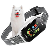 JEUJE dog bark collar front view showing adjustable fit for large dogs.