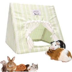 Jevnd Guinea Pig Hideout Large with grid frame promotes airflow and quick setup.