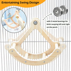 Jevnd Multi-Perch Bird Toy enables four birds to play and rest together safely.