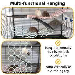 Jevnd rat climbing net toy used as vertical climbing ladder in cage