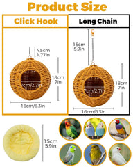 Jevnd removable pad for bird nest promotes year-round comfort with adjustable airflow.