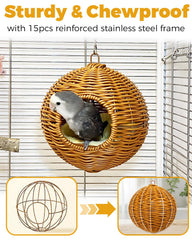 Jevnd washable parakeet bed nest keeps habitats fresh with easy cleaning.