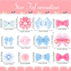 Close-up of rhinestone centers on Jexine dog bows for sparkling pet photos.