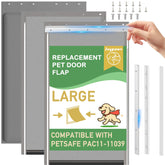 JeyPawv 3-Flap insulated dog door kit with magnets seals out drafts.