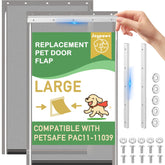 JeyPawv large dog door flap smoky translucent finish with magnetic closure for weather control.