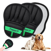 JGLXF upgraded pet hair removal glove close-up showing five-finger design for precise cleaning.
