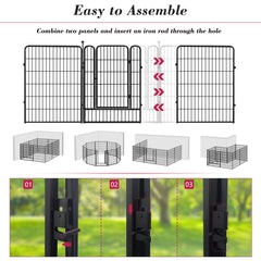 Jhsomdr modular dog playpen easy assembly for flexible shapes