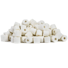 JIH bio ceramic rings on filter bag, enhances water contact time in both fresh and saltwater.
