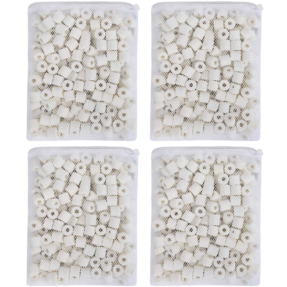 JIH bio ceramic rings pack ready for pond canister filters, supporting biofiltration.