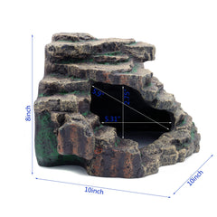 JIHAQUA Rock-look cave decor blends with habitat, creating a natural hiding spot.