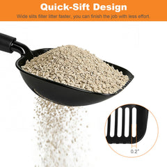 Jiimee litter scoop with wide slits for quick separation of waste