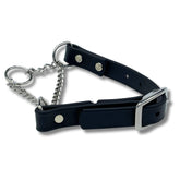 Jim Hodges Dog Training martingale collar in Biothane for training sessions.