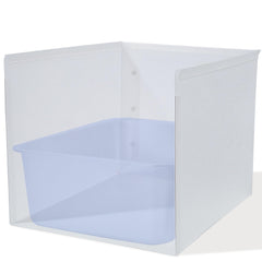 JIMEIQI large litter box pee shield front view reduces floor splashes.