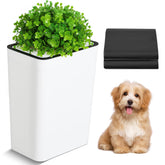 Jingmore plant-styled dog poop trash can outside blends with yard decor while concealing waste.