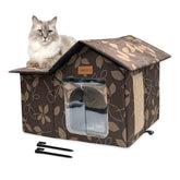 JINGSIJI outdoor cat house foldable design offers easy transport and storage.