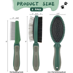 JingSoft double-sided brush with natural boar and nylon bristles removes dirt and loose hair gently