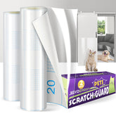 JINVOGREEN cat scratch protector roll shields large sofa area, transparent and discreet.