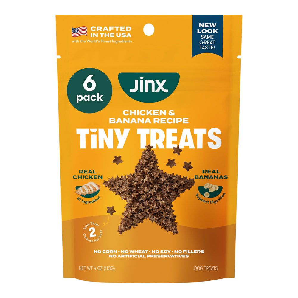 Jinx chicken banana training treats bag for motivating training sessions.