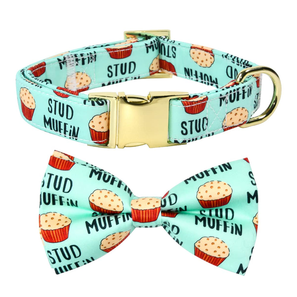 JIUJIA Stud Muffin collar with bow-tie attachment for stylish everyday wear.