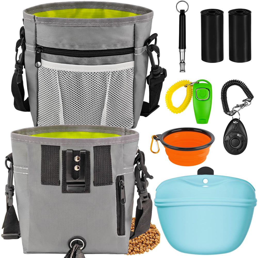 JIURUN dog treat pouch in grey for easy rewards during training sessions