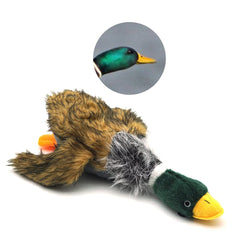 JKW Mallard Duck Plush Toy front view prompts engaging fetch and durable chewing.