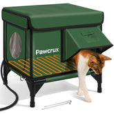 JLSAME weatherproof cat house for outdoor winter provides warm, dry shelter