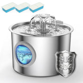 JLVDXN cat fountain Flower-Style 74oz invites pets to drink from a stylish water source.