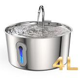 JLVDXN large cat fountain stainless-steel body offers durable hydration.
