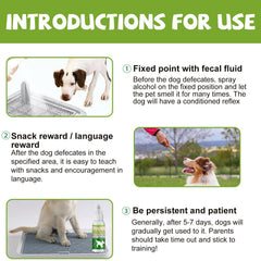 JoanofArc dog potty spray on a training pad guiding to the potty spot