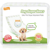 JOCCIK dog diaper liner 150-count pack provides all-day protection.