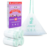JOCCIK drawstring litter liner for robot-compatible boxes, prevents leaks and spills.