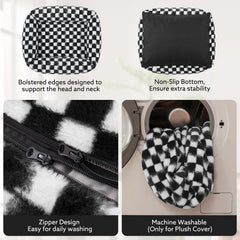 JOEJOY dog bed faux rabbit fur texture feels soft and warm.