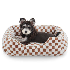 JOEJOY small dog bed in soft plush fabric provides warm, cozy naps.