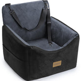 JOEJOY elevated view booster seat showing enhanced perspective for small dogs