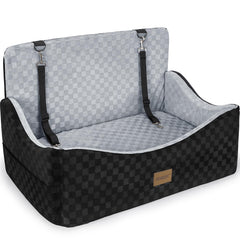 JOEJOY dog car seat with memory foam for elevated comfort and better view.