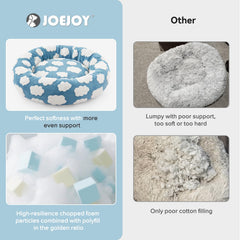 JOEJOY Donut bed anti-slip-bottom keeps the bed stable on floors.