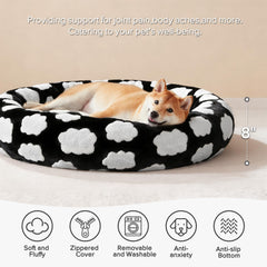 JOEJOY Donut Bed with raised bolster supports head and creates a secure lounge.