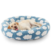 JOEJOY Donut Large Dog Bed top view shows round cozy lounging area for snuggles.