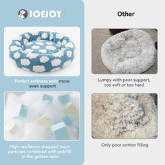 JOEJOY Donut Large Dog Bed washable cover enables easy cleaning and upkeep.