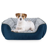 JOEJOY rectangle dog bed with raised walls offering head and neck support