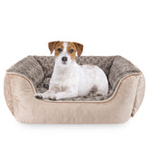 JOEJOY rectangle dog bed with non-slip bottom for secure placement on floors.