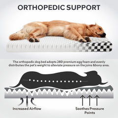 JOEJOY XL dog bed non-slip bottom keeping bed in place on floors