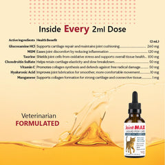 Joint Max Liquid for Cats being poured into food to ease administration
