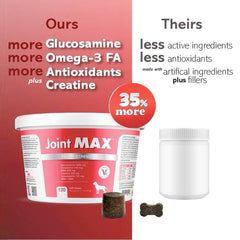 Joint Max TS chew time as dog accepts daily joint care.
