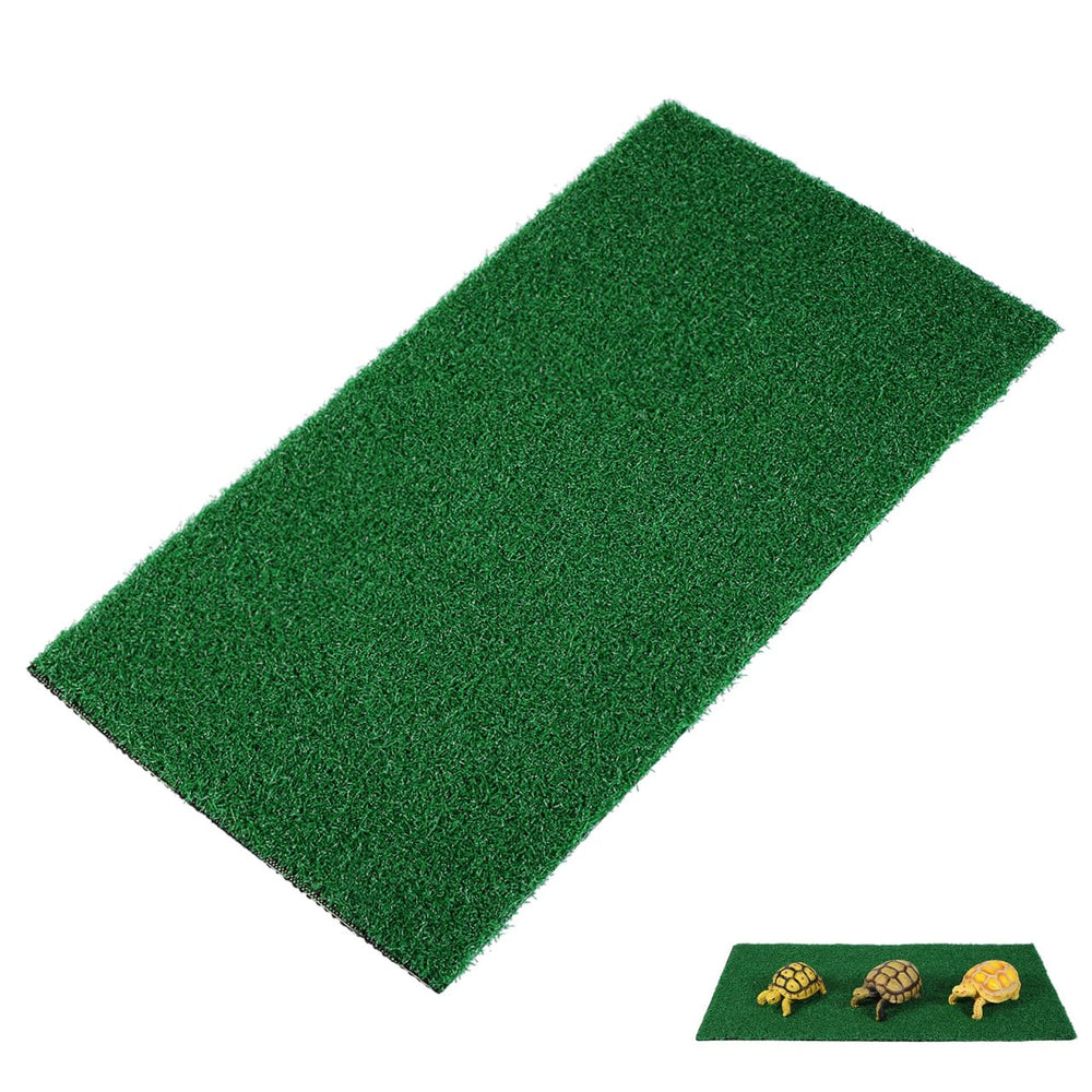 jojofuny turtle basking ramp close-up shows realistic turf texture for natural basking comfort.